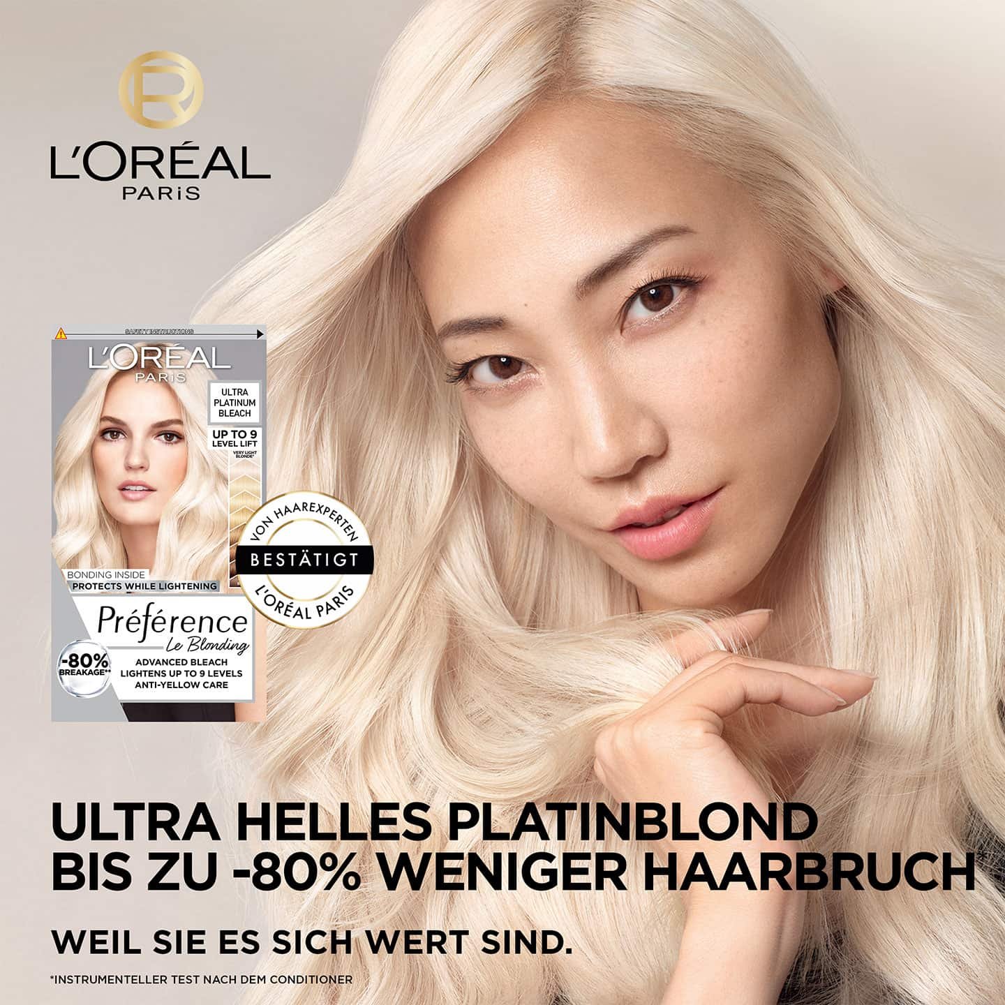Préférence 9L Bleach Ultra Platinum - bis zu 80 % Prozent weniger Haarbruch